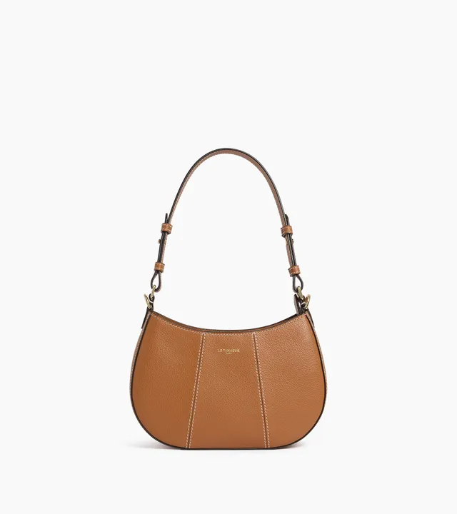 Le Tanneur Juliette Petit Sac Demi-Lune Cuir Camel