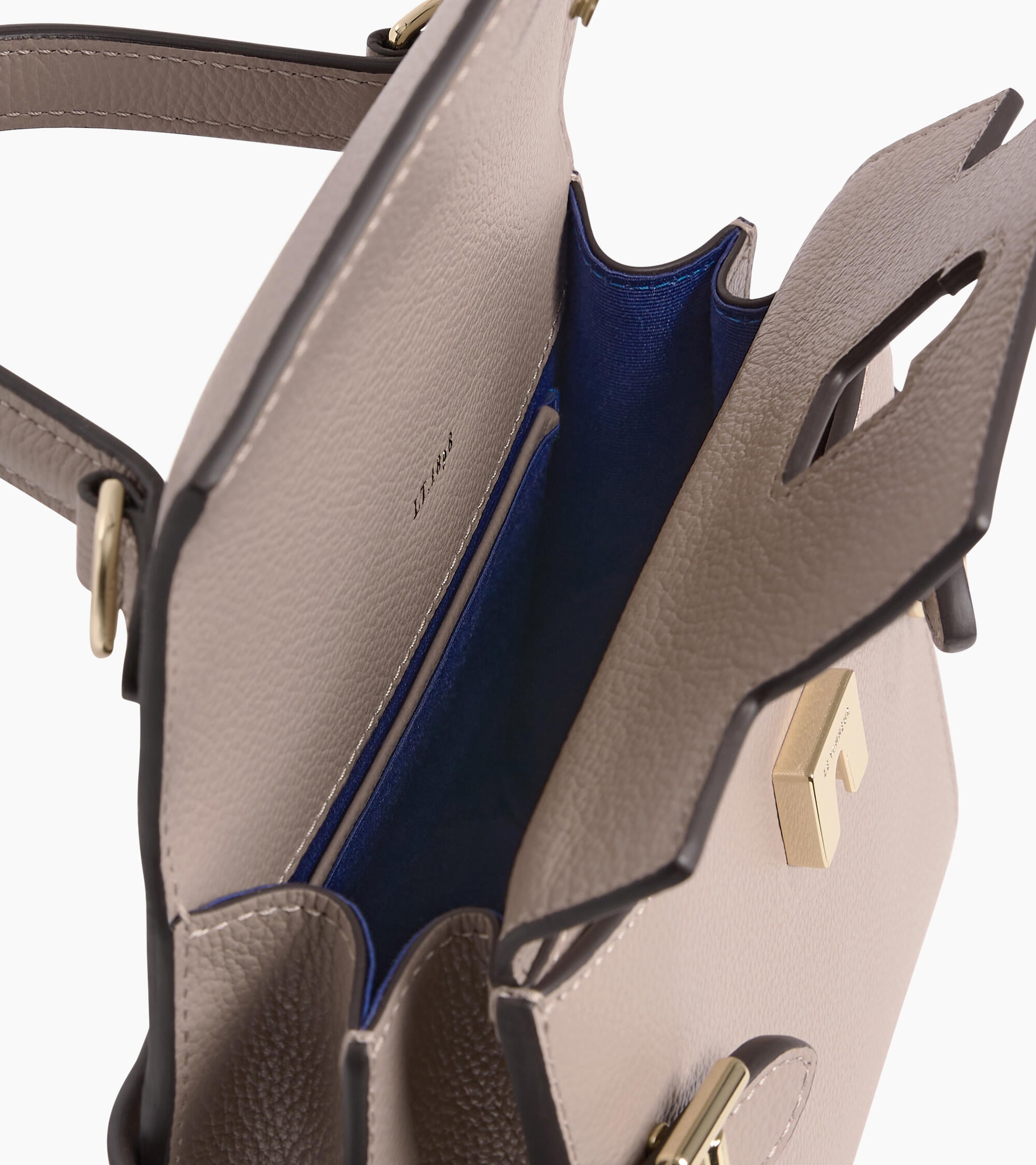 Le Tanneur Emilie petit sac cuir grainé Fossil Grey