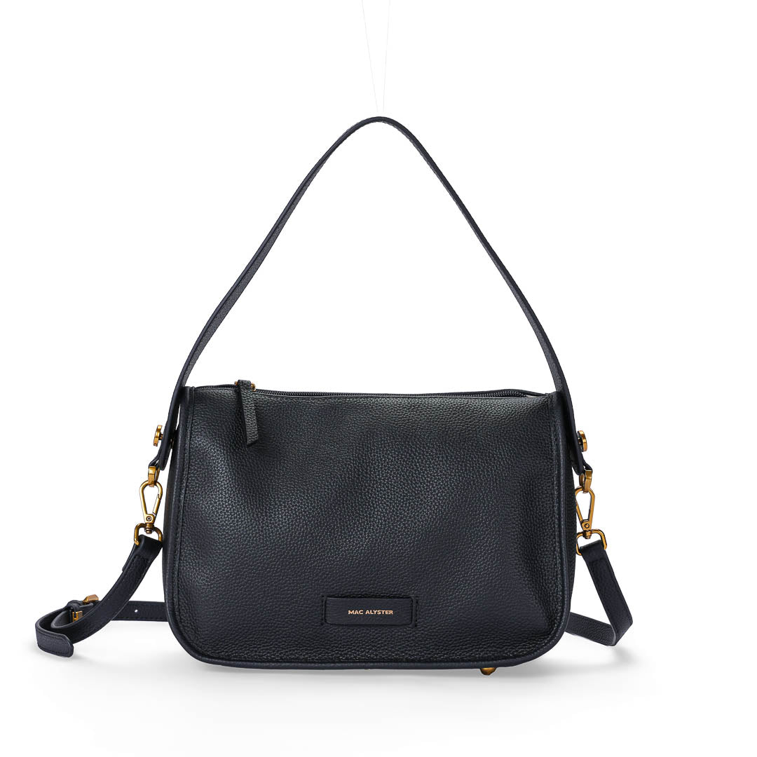 Mac Alyster Giulia sac trotteur cuir noir 26x11x18