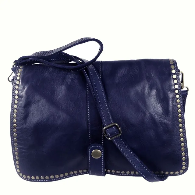 Collection Esprit Cuir Gena pochette cuir bleu jean