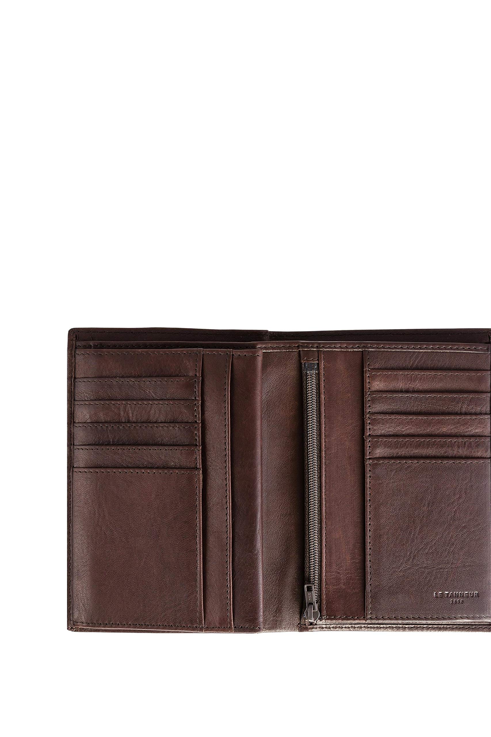 Le Tanneur Gary Portefeuille Cuir Vertical 10 Cartes Homme