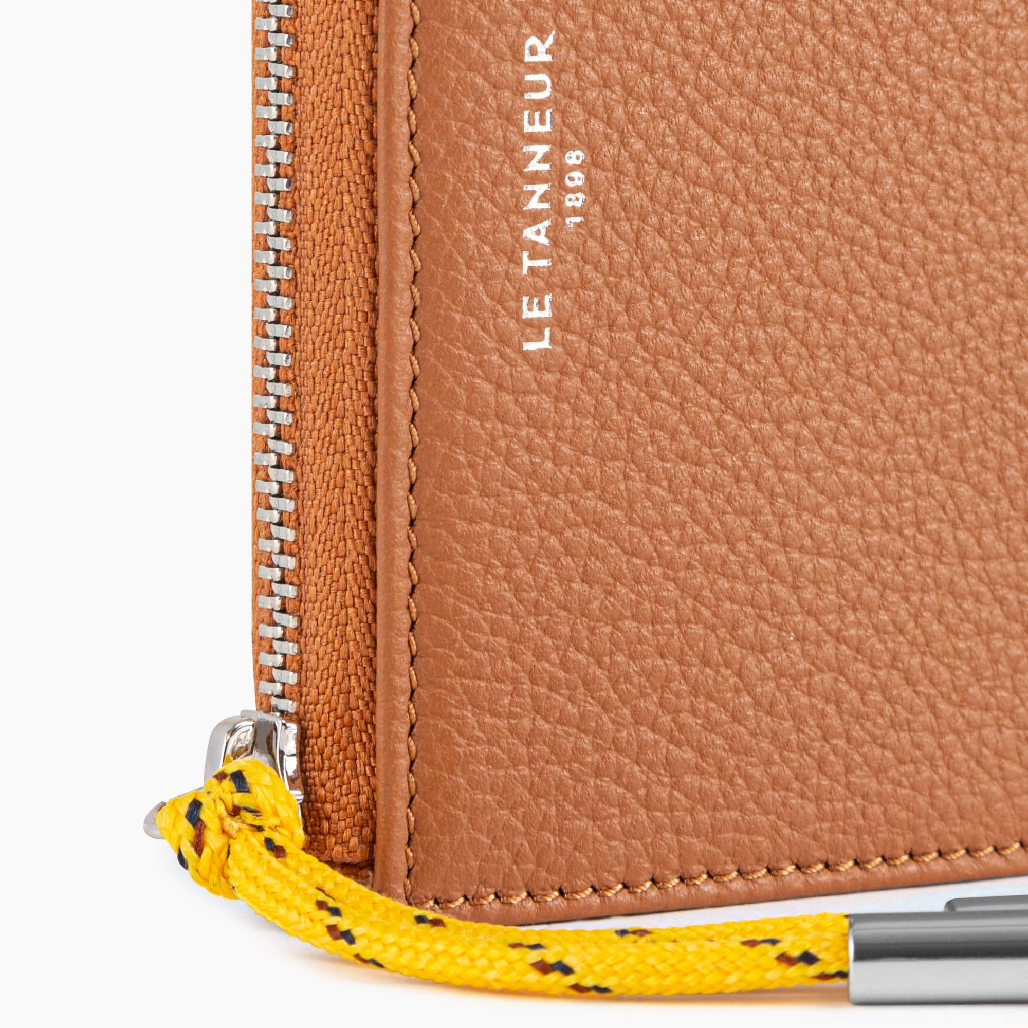 Le Tanneur Nathan Porte Monnaie Zip Cuir Grainé Homme 10,5x8