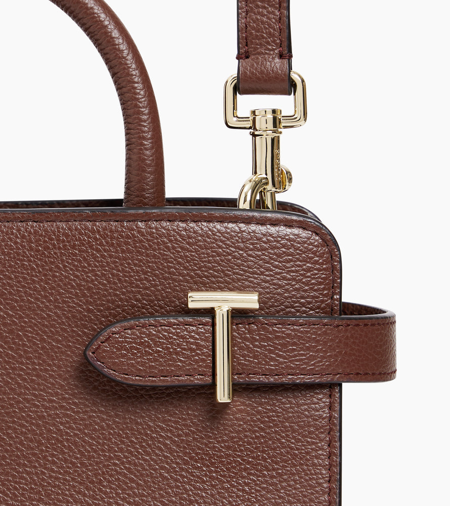 Le Tanneur Emilie petit sac à main cuir grainé 3 compartiments