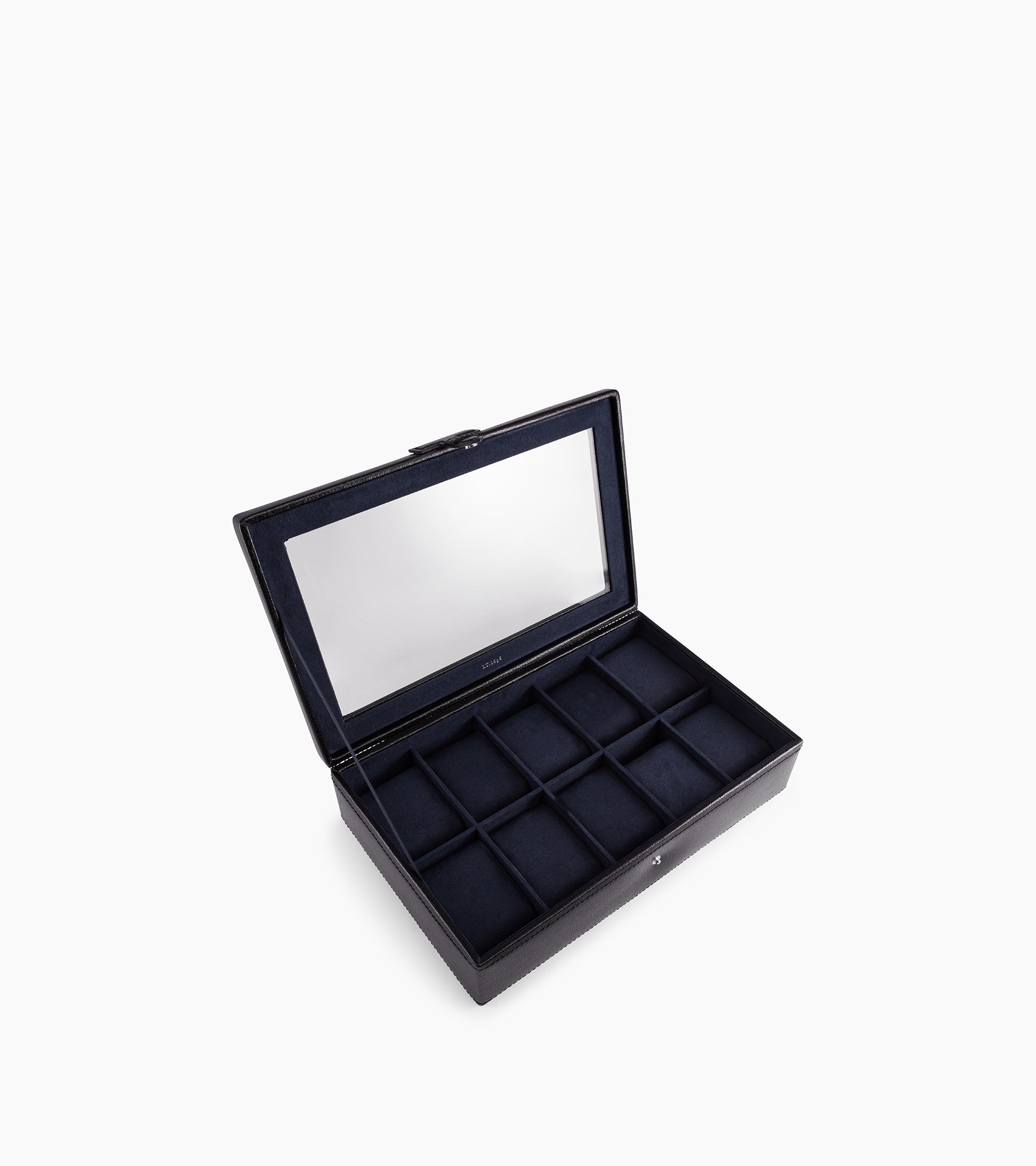 Le Tanneur coffret 10 montres cuir noir vitré
