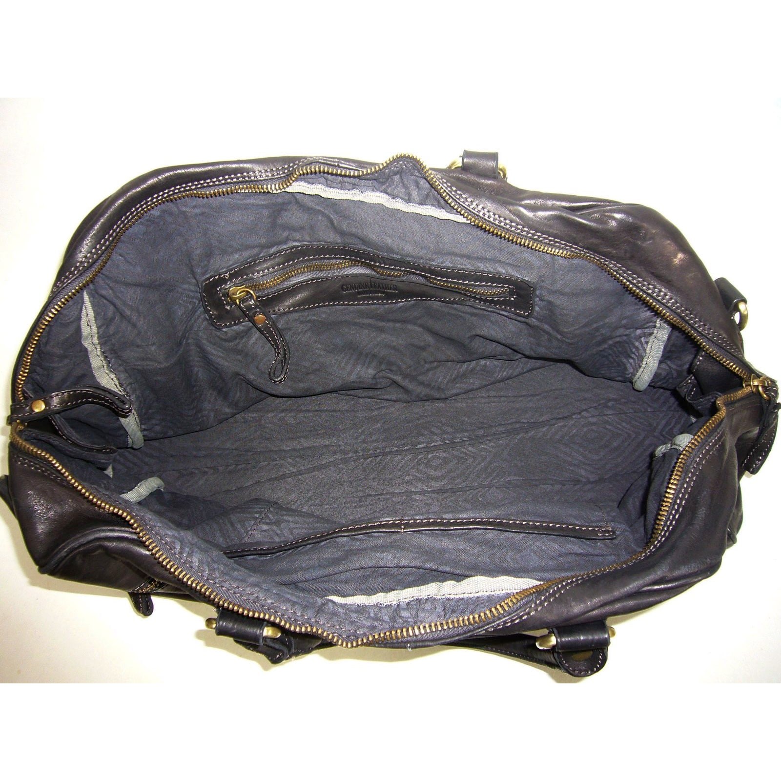 Collection Esprit Cuir FABIO sac 24h cuir noir polochon