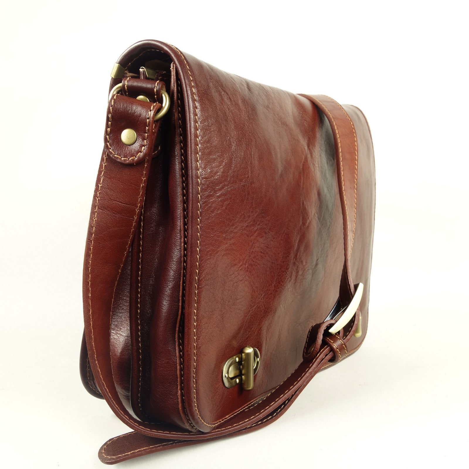 Collection Esprit Cuir Sac bandoulière & sacoche LUIGI sacoche cuir marron