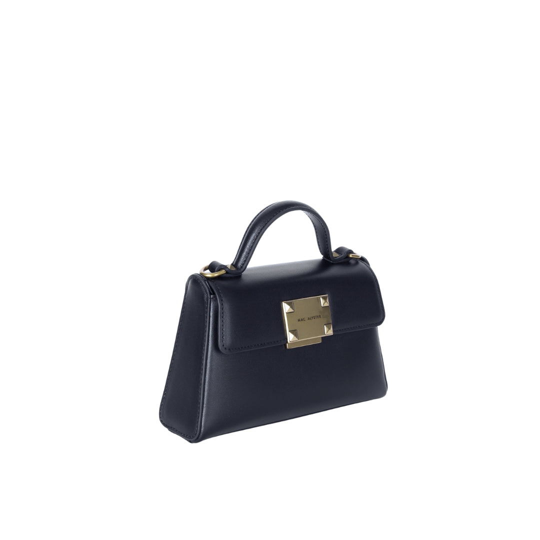 MAC ALYSTER Mélyssa Mini sac à main cuir Noir soirée