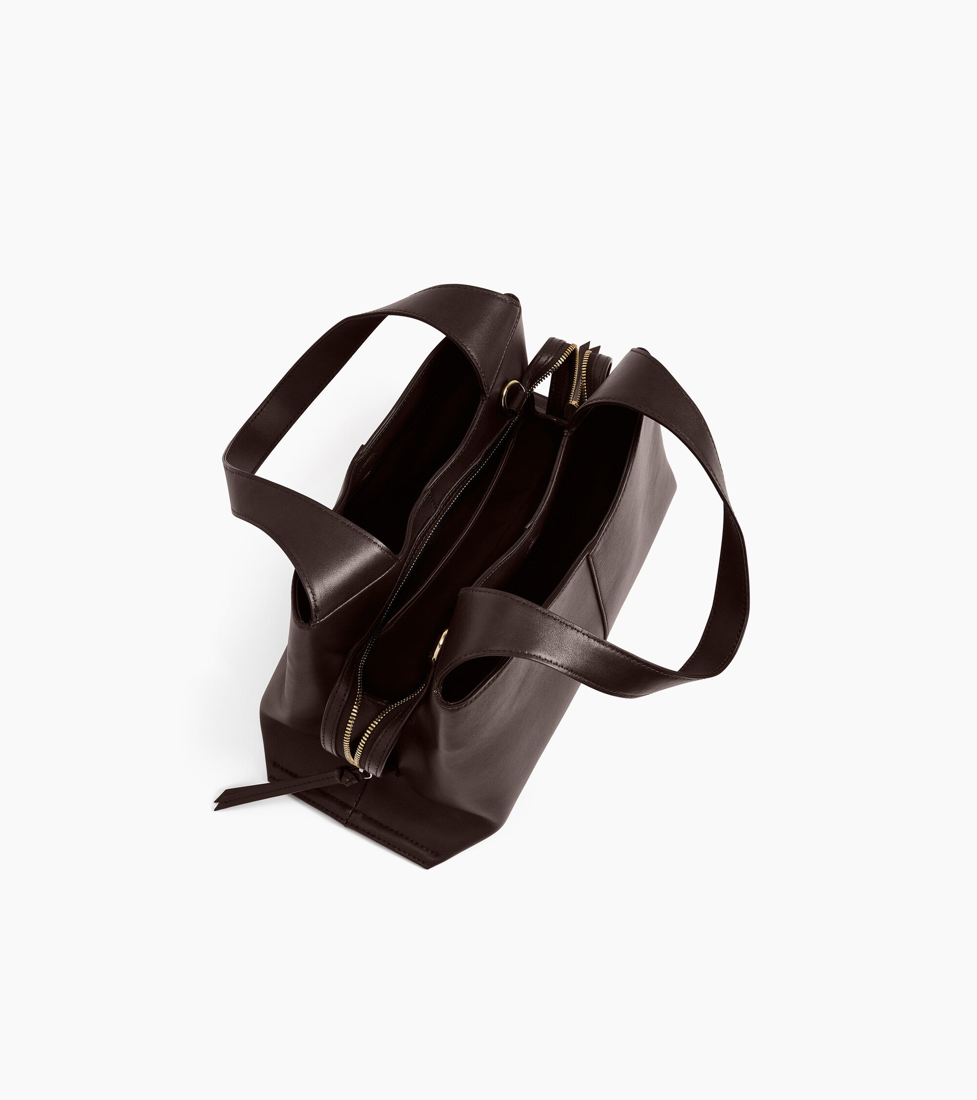 Le Tanneur Félicie petit sac à main cuir lisse marron arabica