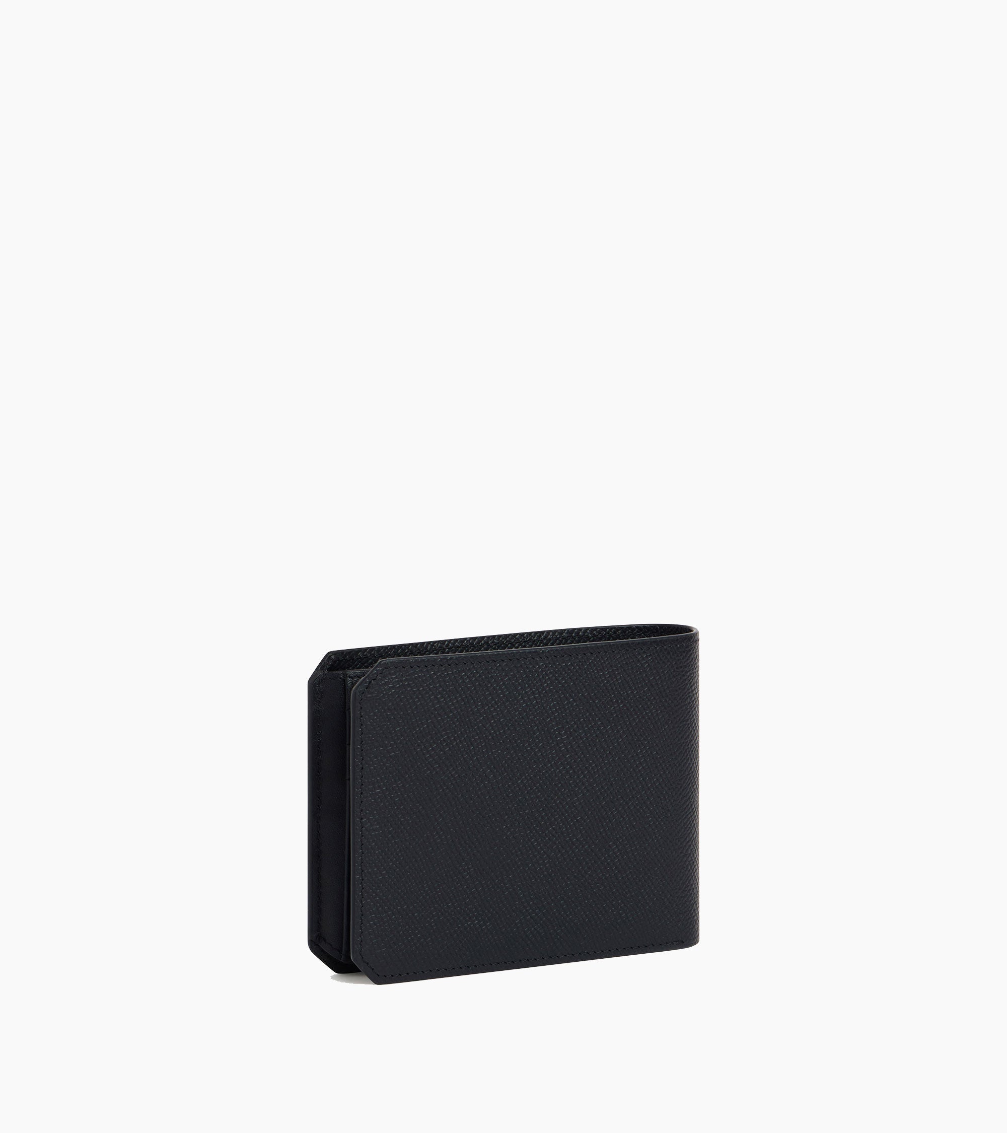 Le Tanneur Gaston portefeuille horizontal noir cuir grain croisé