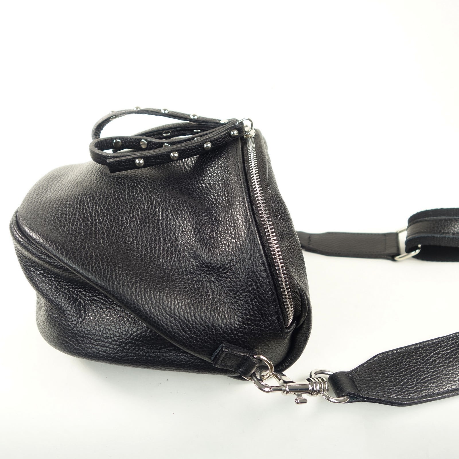 Collection Esprit Cuir Erika mini besace cuir noir femme