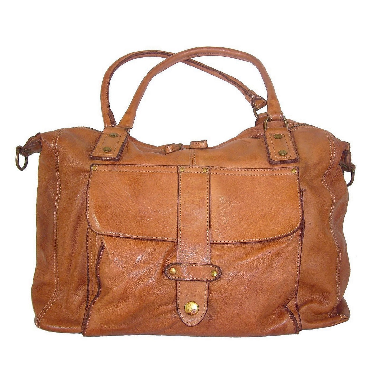 Collection Esprit Cuir Paulette sac voyage cuir naturel