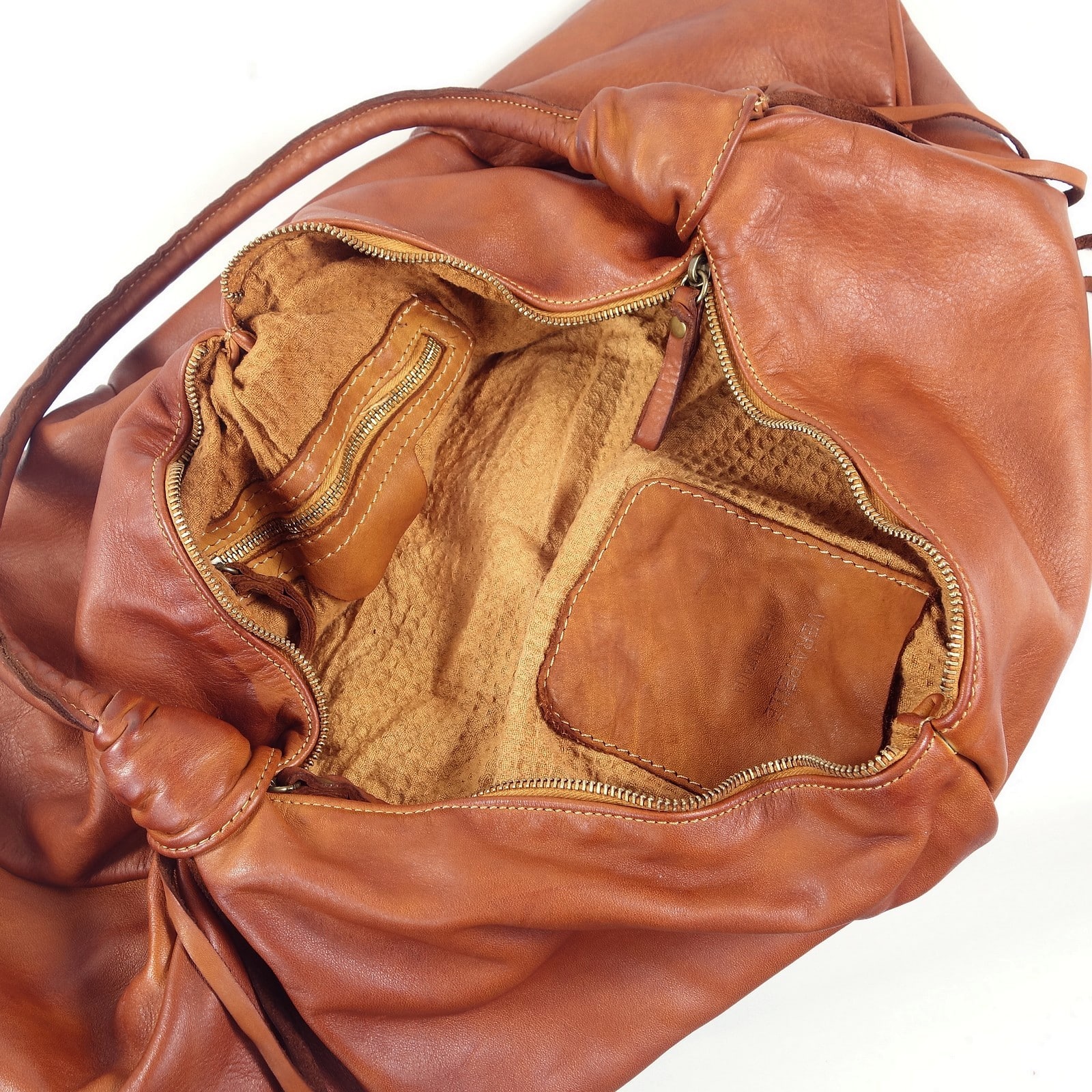 Collection Esprit Cuir Nadia grand sac cuir naturel XL