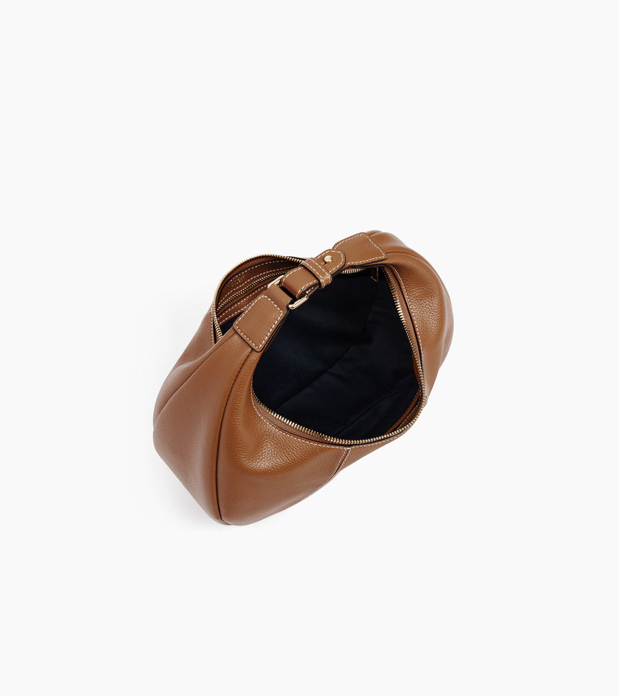 Le Tanneur Juliette petit sac hobo cuir marron
