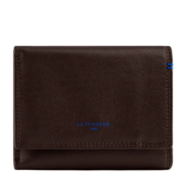 Le Tanneur Grand Porte Monnaie Cuir Lisse Homme 11x8 cm