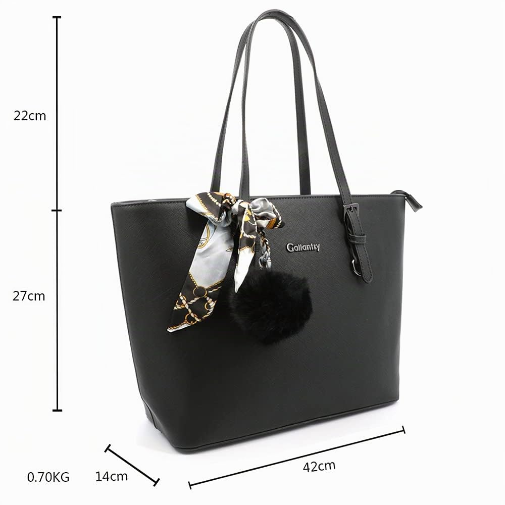 Gallantry Sacs Cabas Tote Bag Similicuir Noir A Saffiano A4