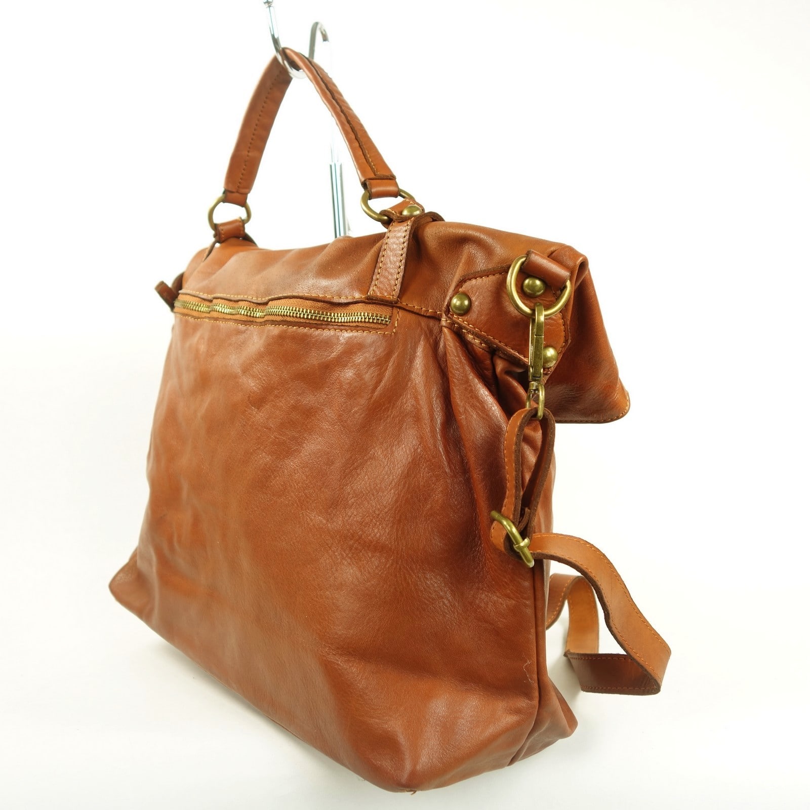 Collection Esprit Cuir BASTIEN grand sac à main XL marron cuir