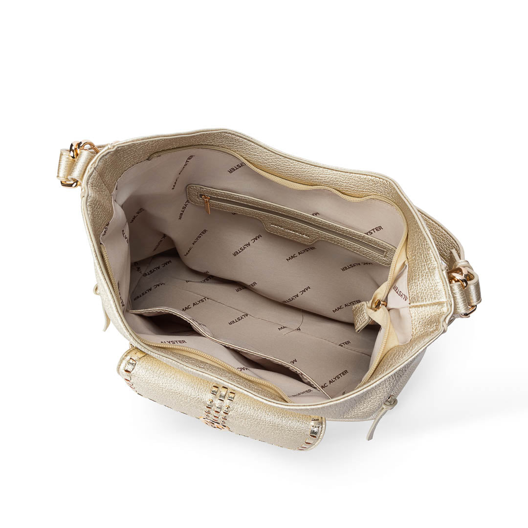 MAC ALYSTER Sweet sac besace or rose grand format