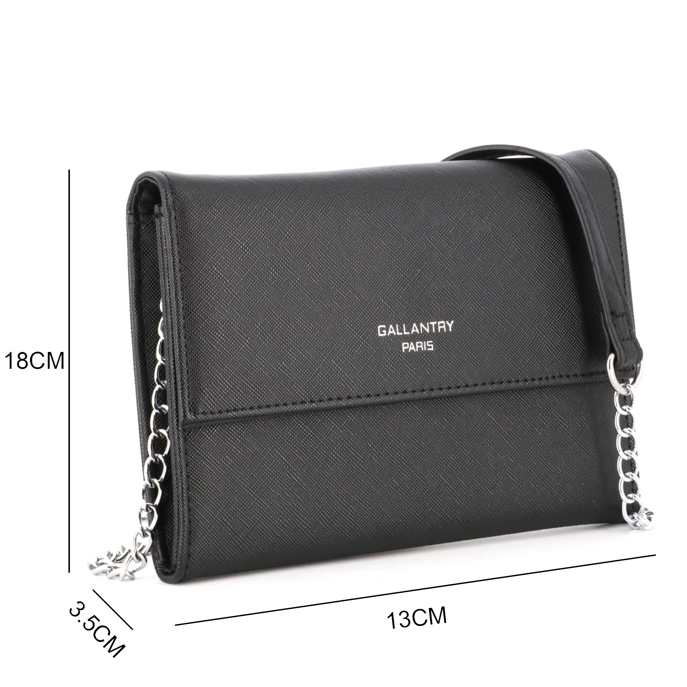 Gallantry Sacs Bandoulière Chaîne Pochette Noir 18 cm
