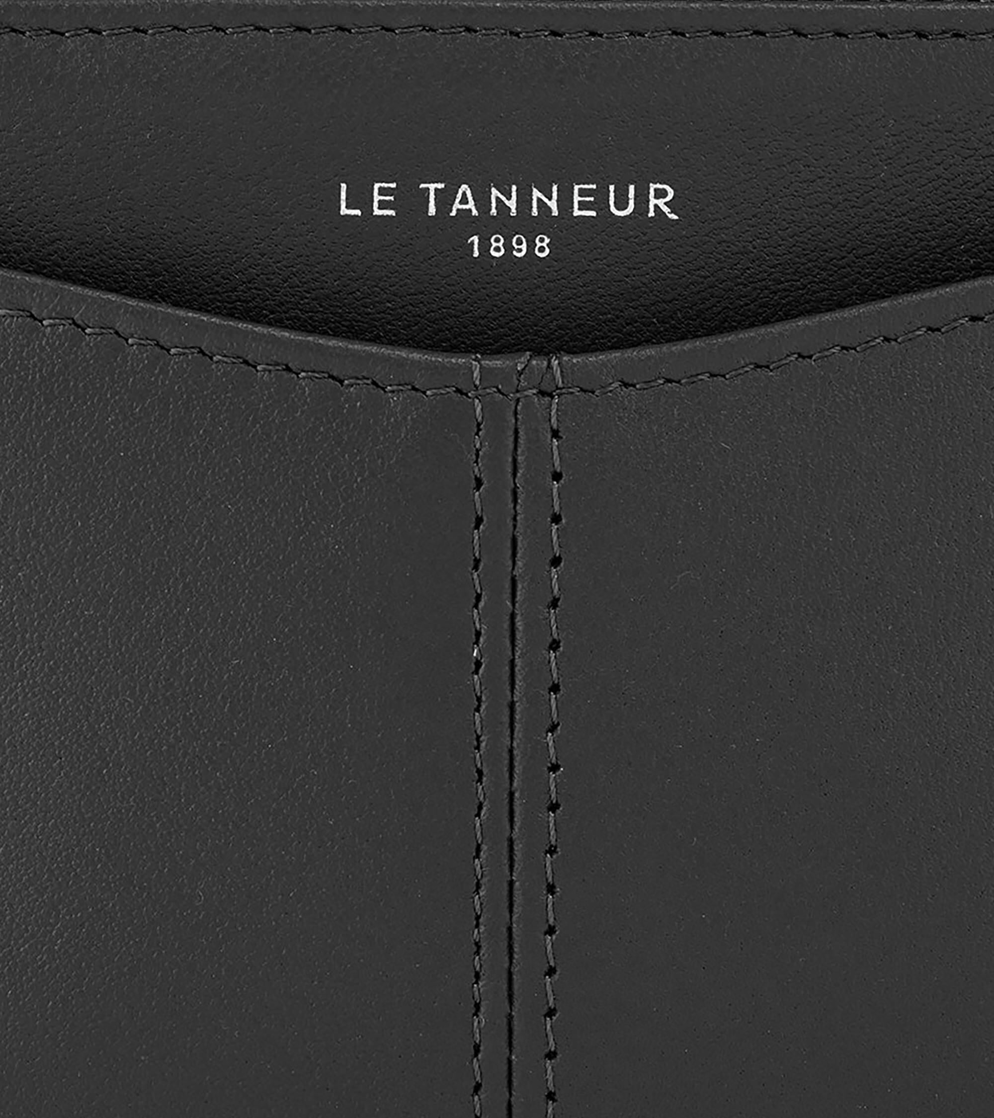 Le Tanneur Charlotte étui clés zippé cuir lisse noir