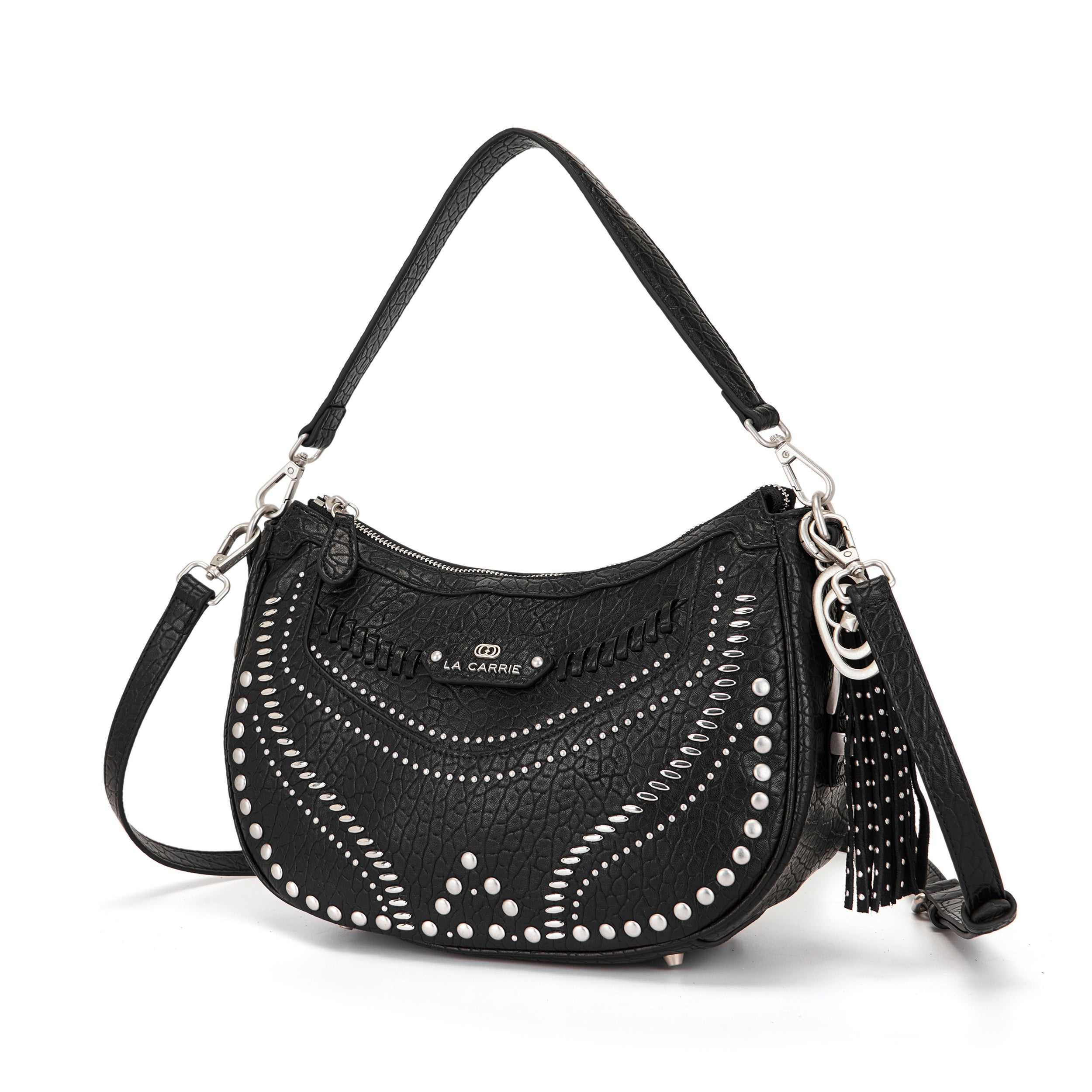 La Carrie Monterrey sac bandoulière noir clouté
