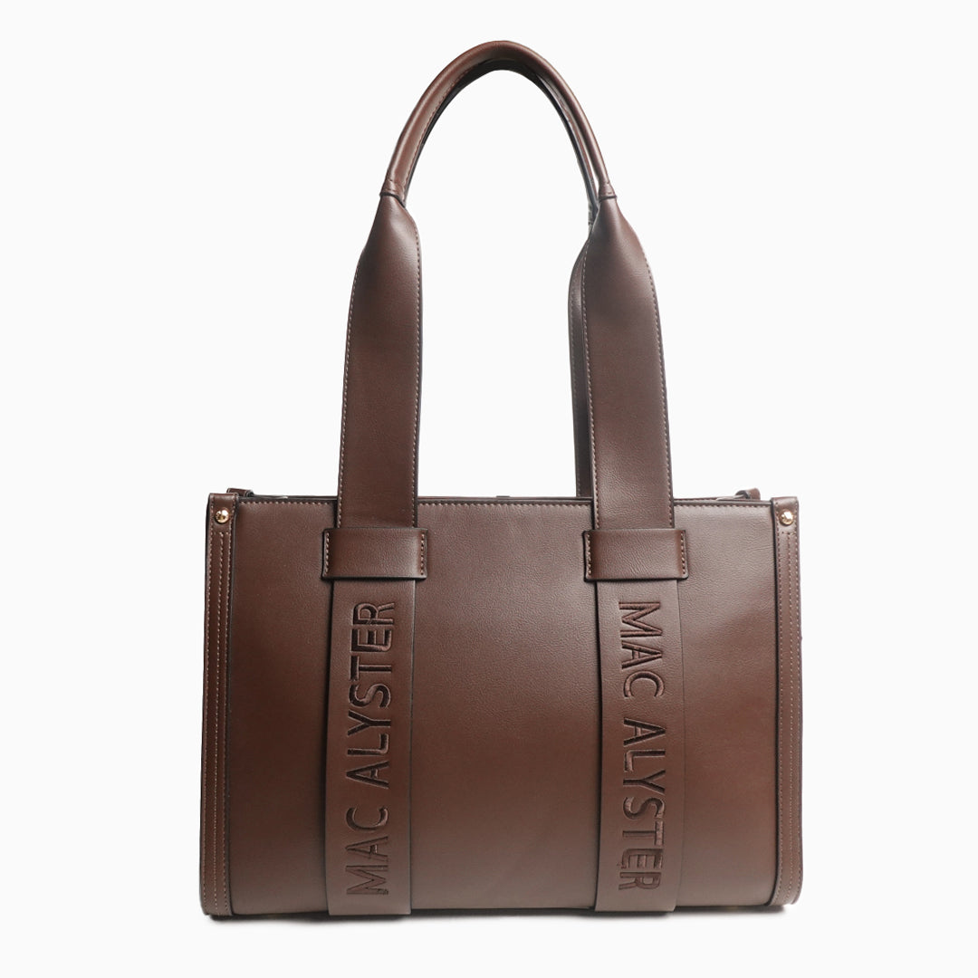 Mac Alyster Basic Clover sac shopping marron chocolat A4