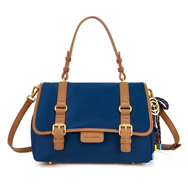 La Carrie Atena Dark Wave sac shopping bleu 37x19x23 cm
