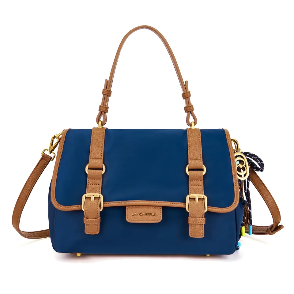 La Carrie Atena Dark Wave sac shopping bleu 37x19x23 cm