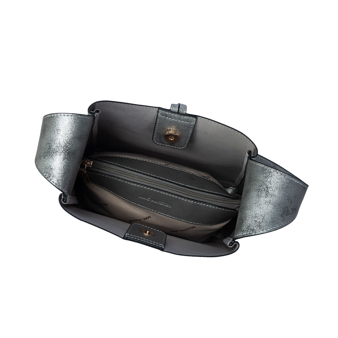 Mac Alyster Seduction sac hobo synthétique Noir métallisé 28x11x28 cm