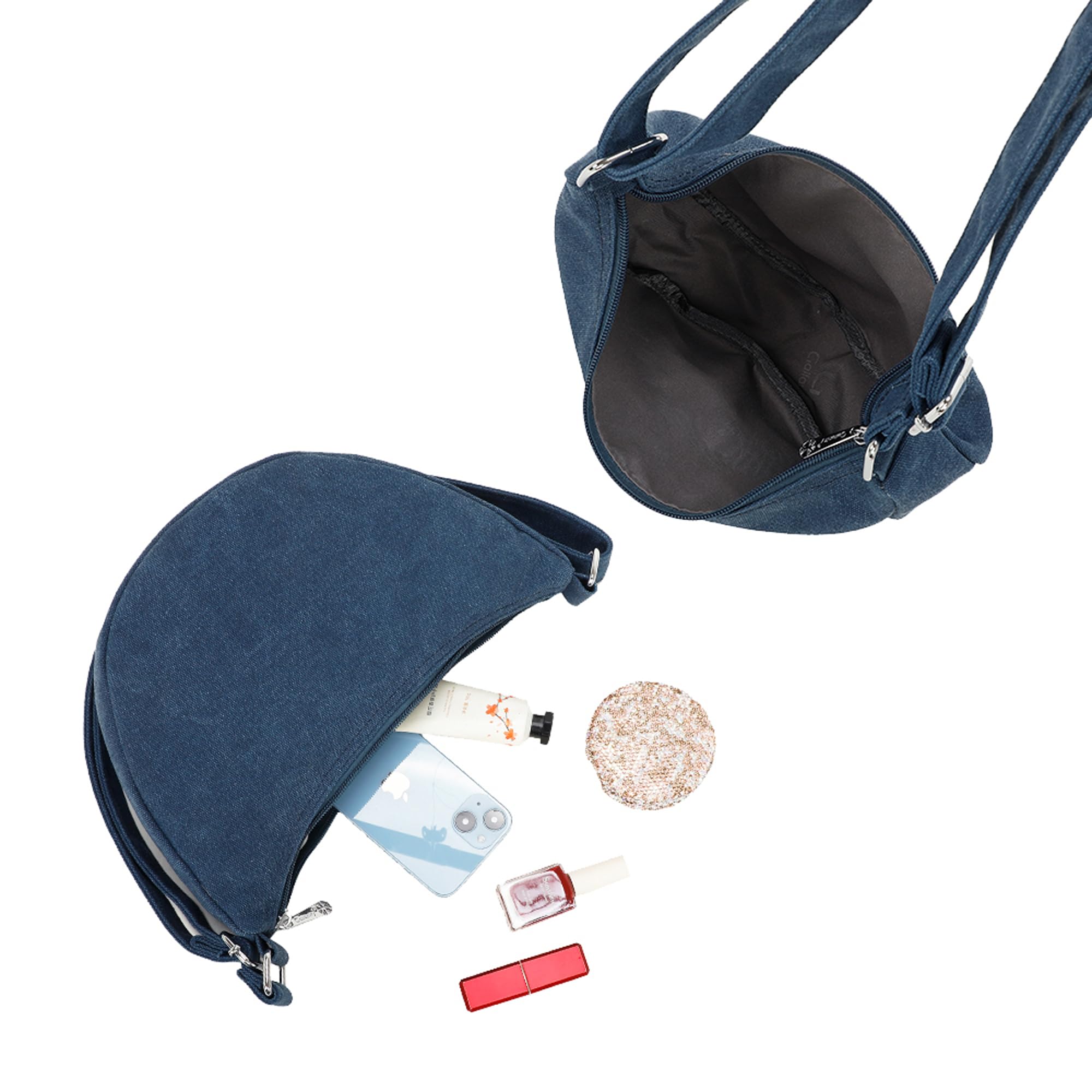 Gallantry Sacs Bandoulière Demi-lune Sac Noir Ultra Léger