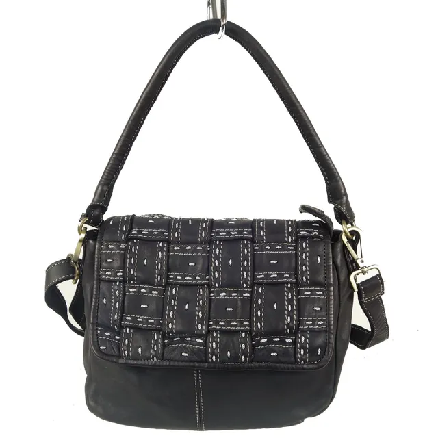 Esprit Cuir Lara besace cuir noir bohème