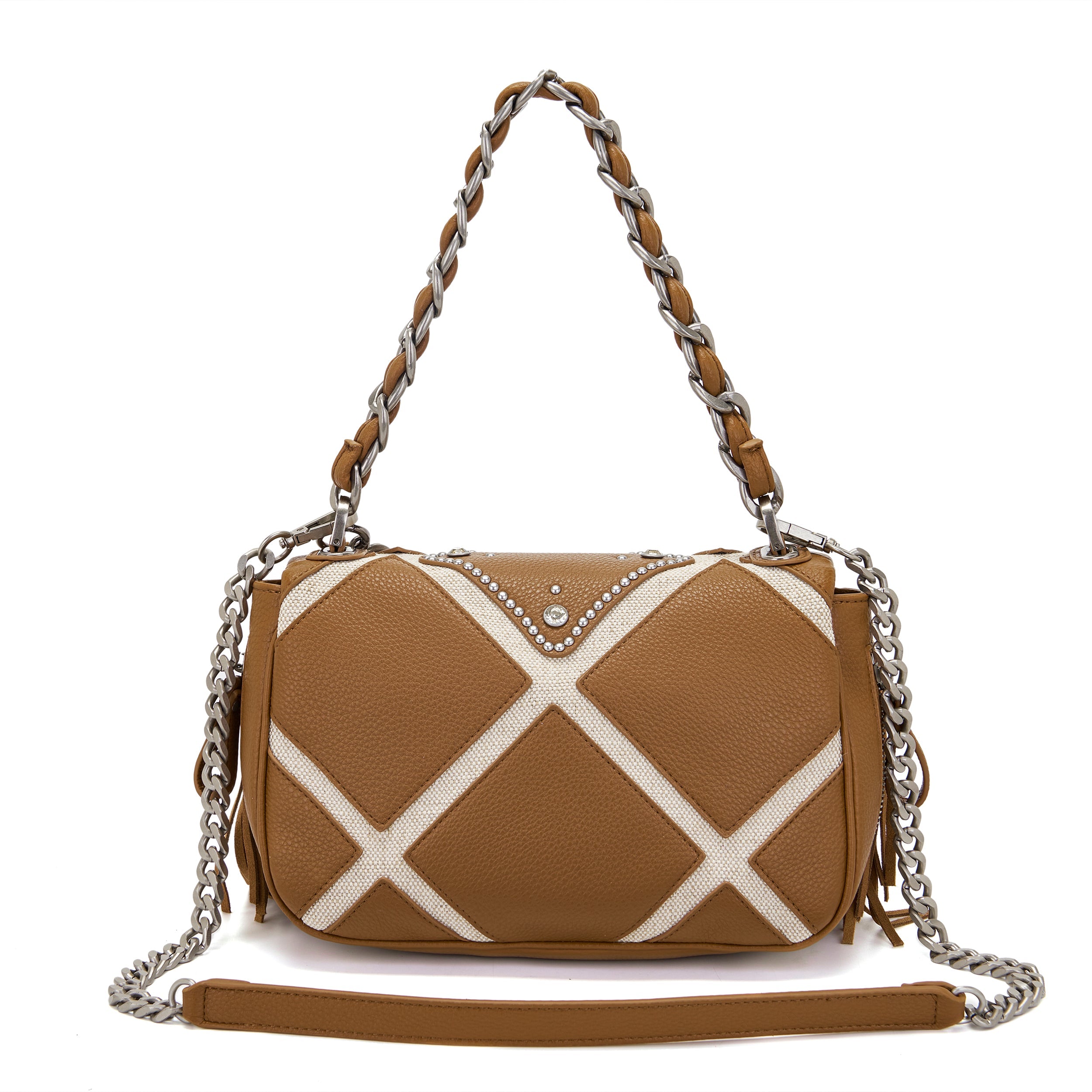 La Carrie Isabel Butterfly sac épaule cognac 32x13x19 cm