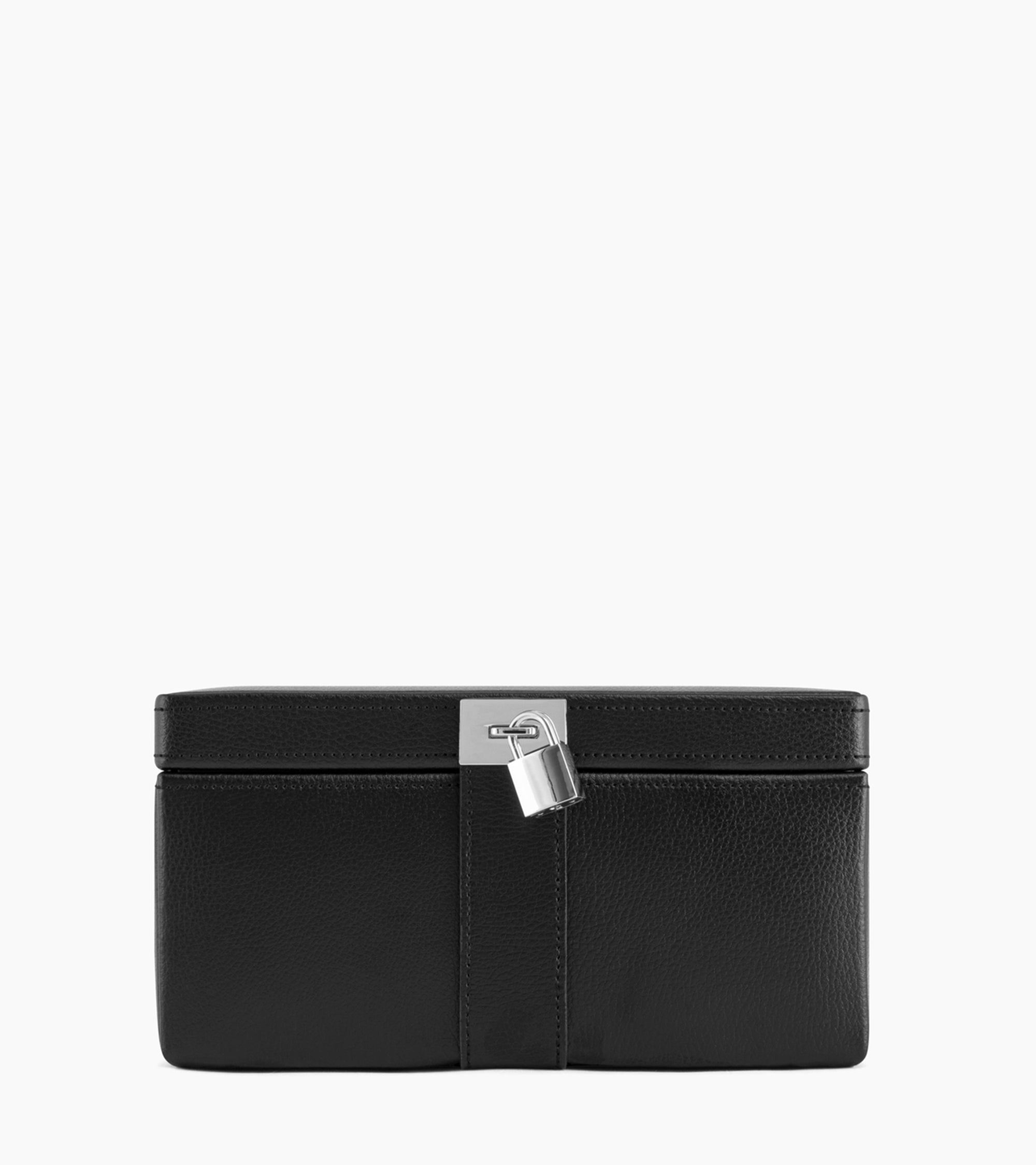 Le Tanneur boîte à bijoux cuir noir grand format