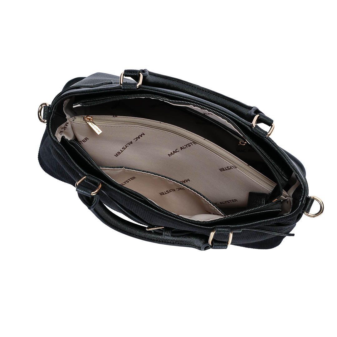 MAC ALYSTER Glysia sac à main velours marron chocolat