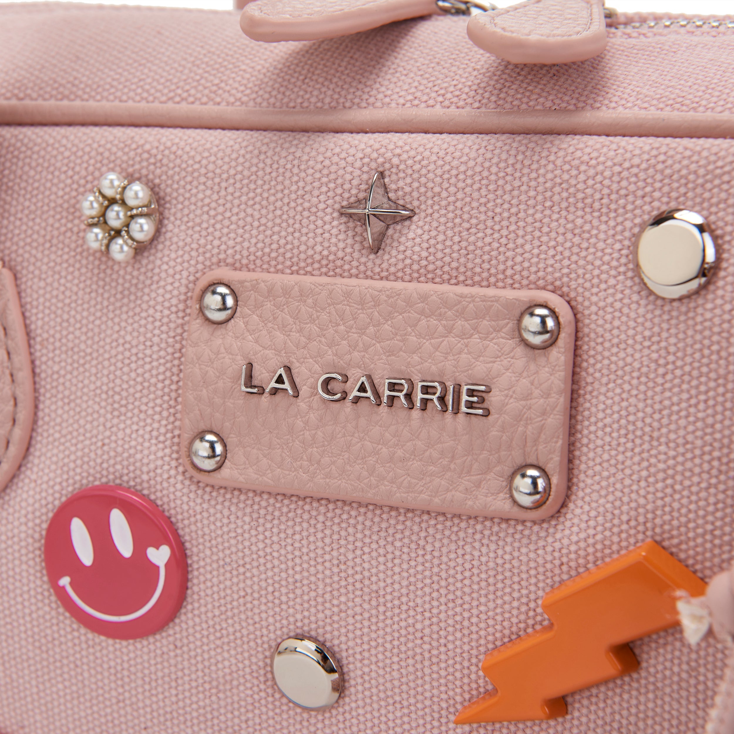 La Carrie Pins sac à main tissu rose 30x9x14 pins