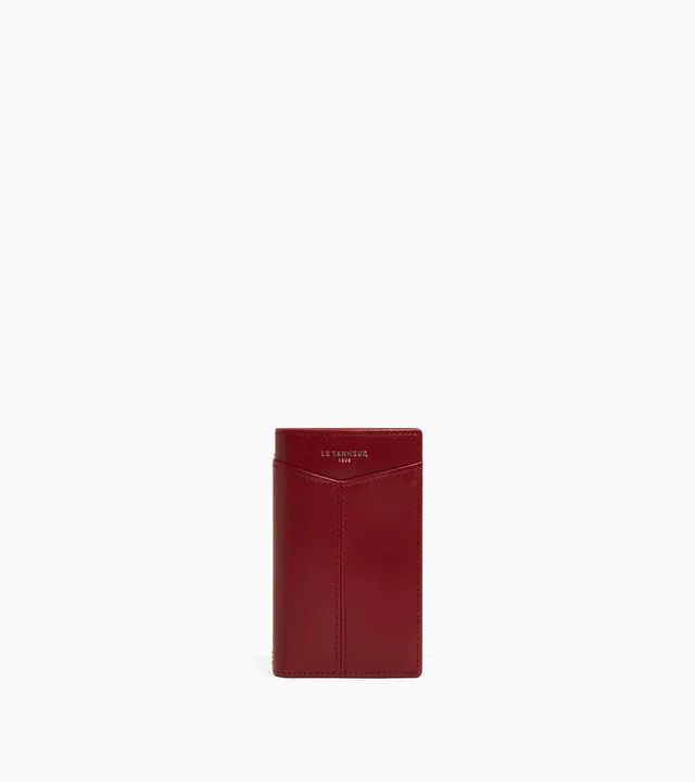 Le Tanneur Charlotte porte-cartes cuir lisse Revolution red