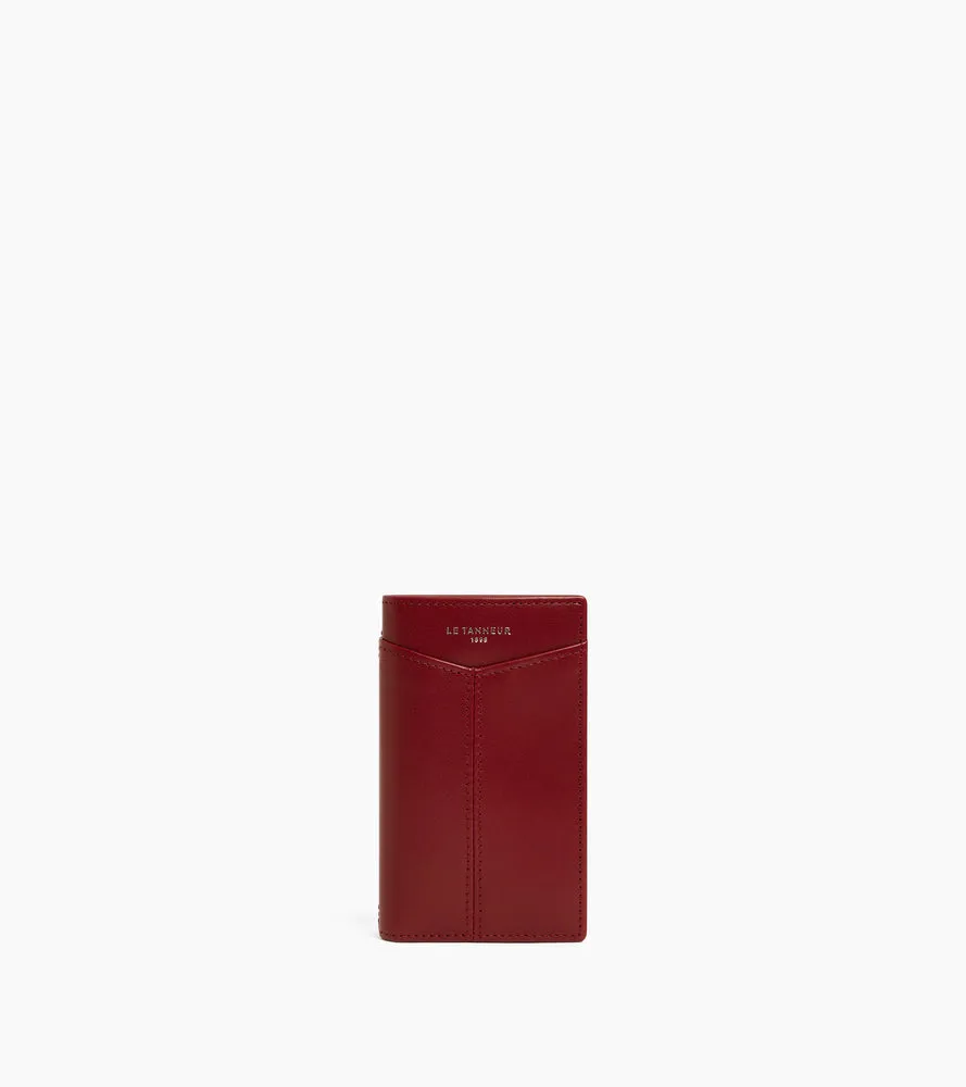 Le Tanneur Charlotte porte-cartes cuir lisse Revolution red