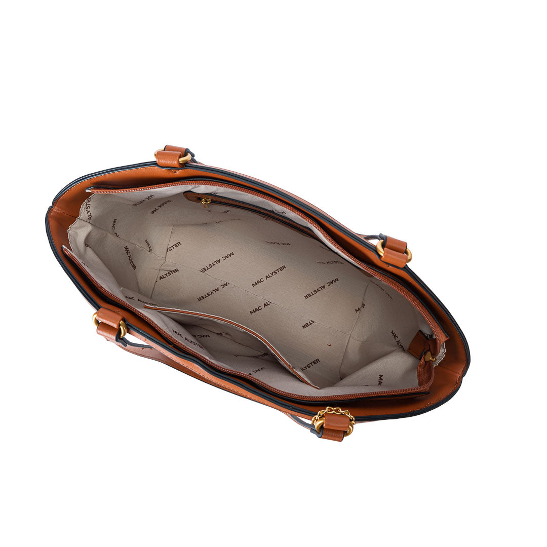 Mac Alyster Regard sac cabas noir toile grand format