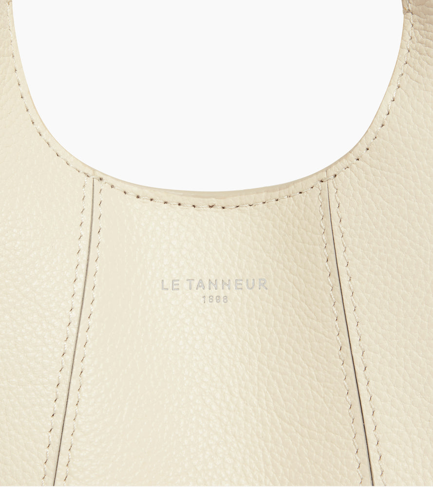 Le Tanneur Juliette mini sac à main cuir grainé blanc