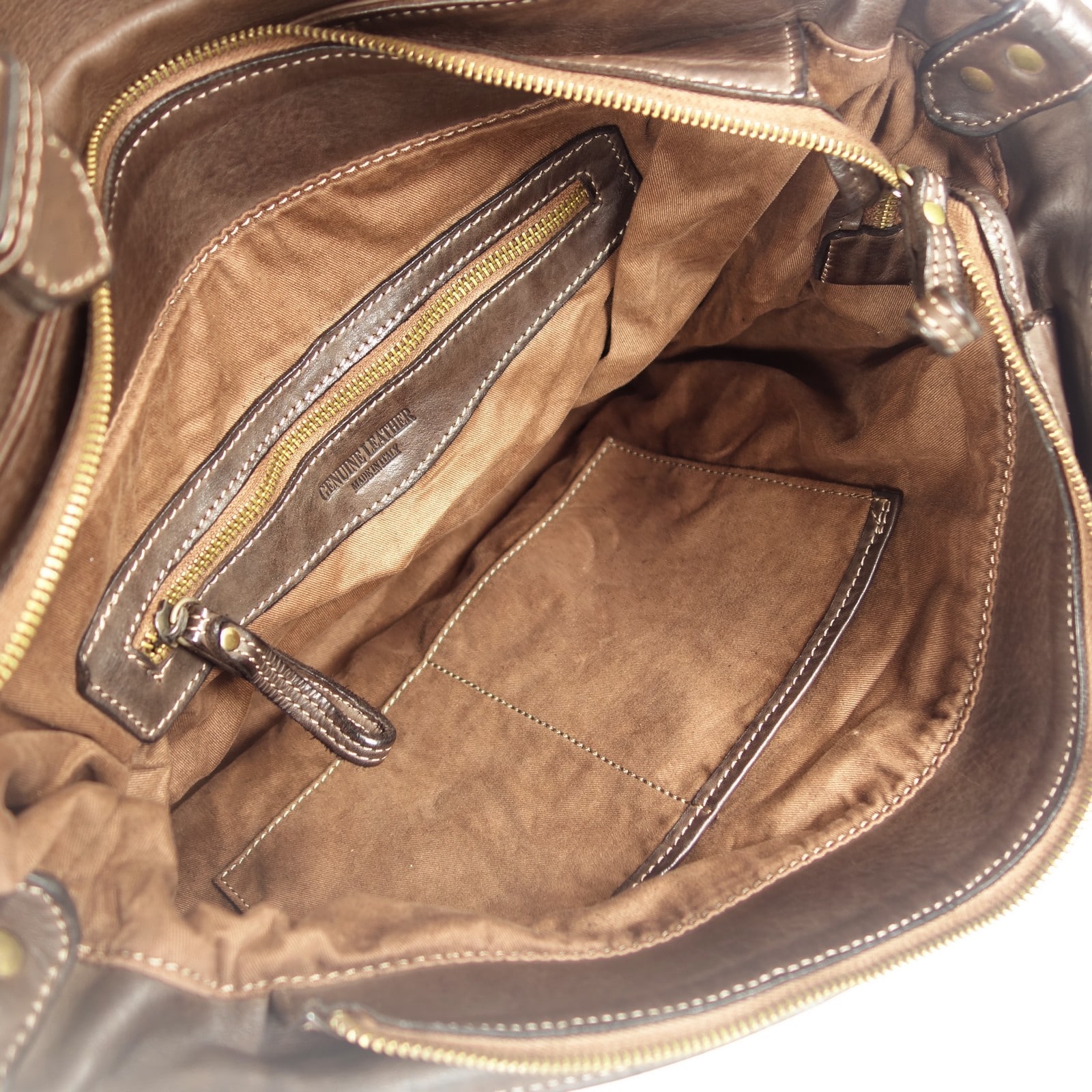 Collection Esprit Cuir Toni sac cuir marron vintage 15 pouces
