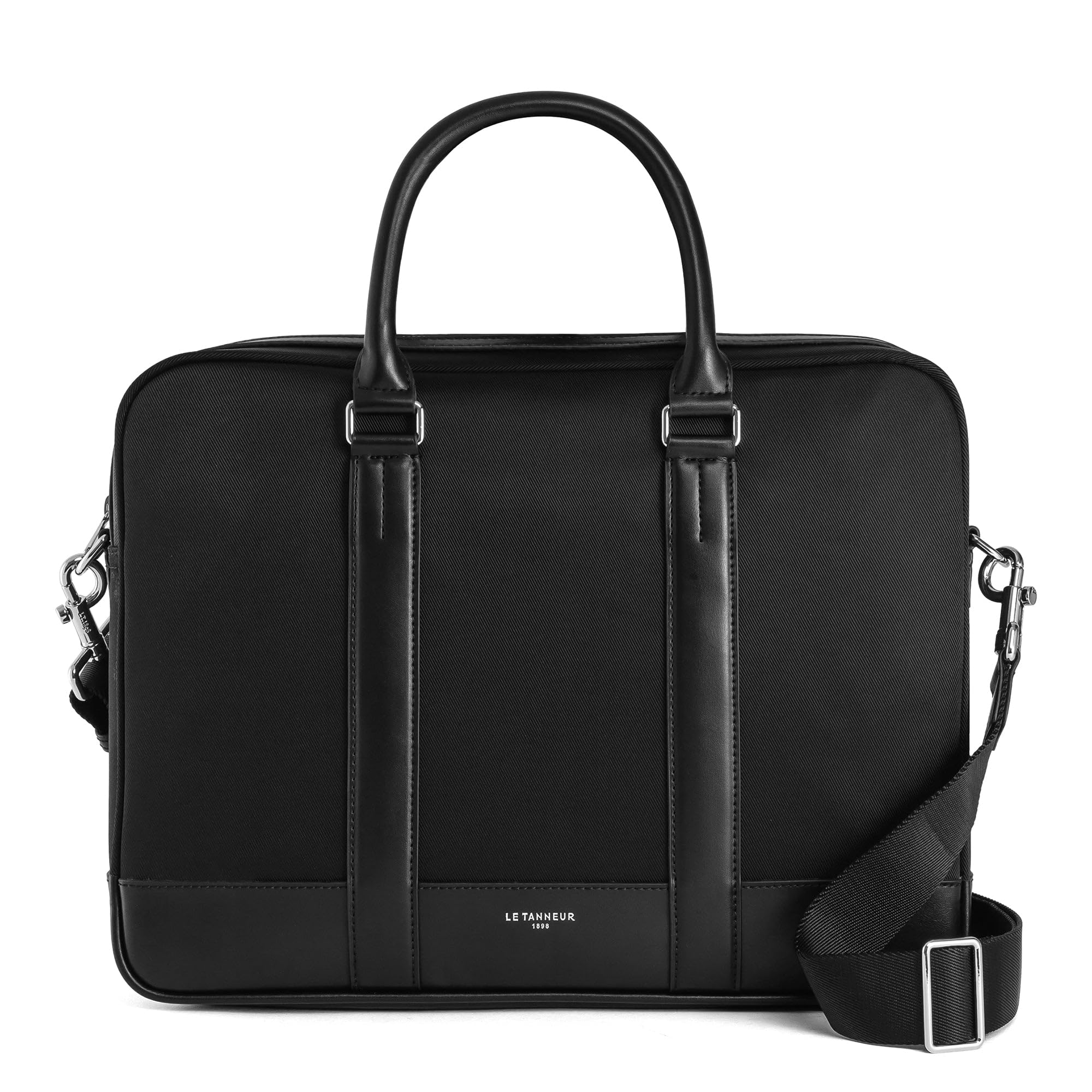 Le Tanneur Gaspard Tgas4000 sacoche toile et cuir 38,5 cm