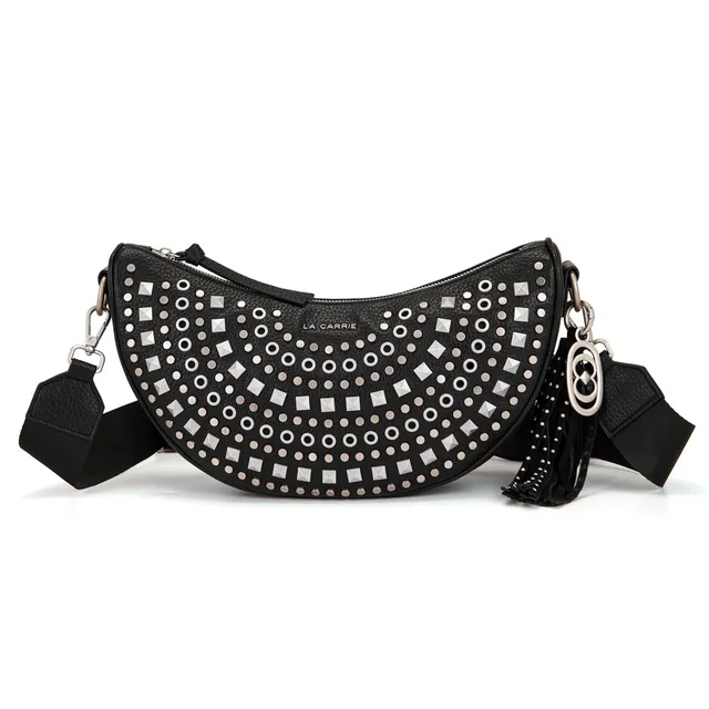 La Carrie Solid sac bandoulière noir clouté 33 cm