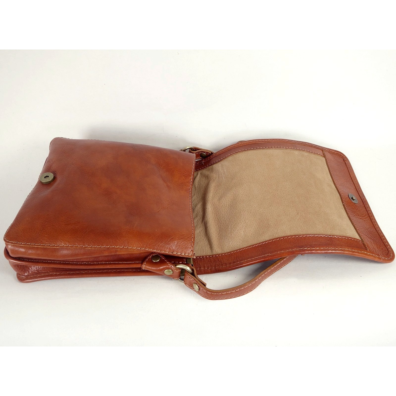 Collection Esprit Cuir Sac bandoulière Milano cuir cognac