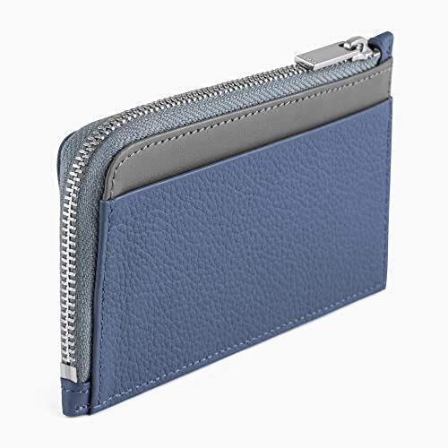 Le Tanneur Emile Porte-carte large zippé cuir grainé noir