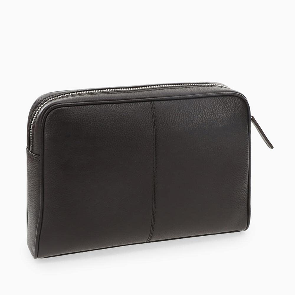 Le Tanneur Charles pochette cuir grainé dragonne 24 cm homme