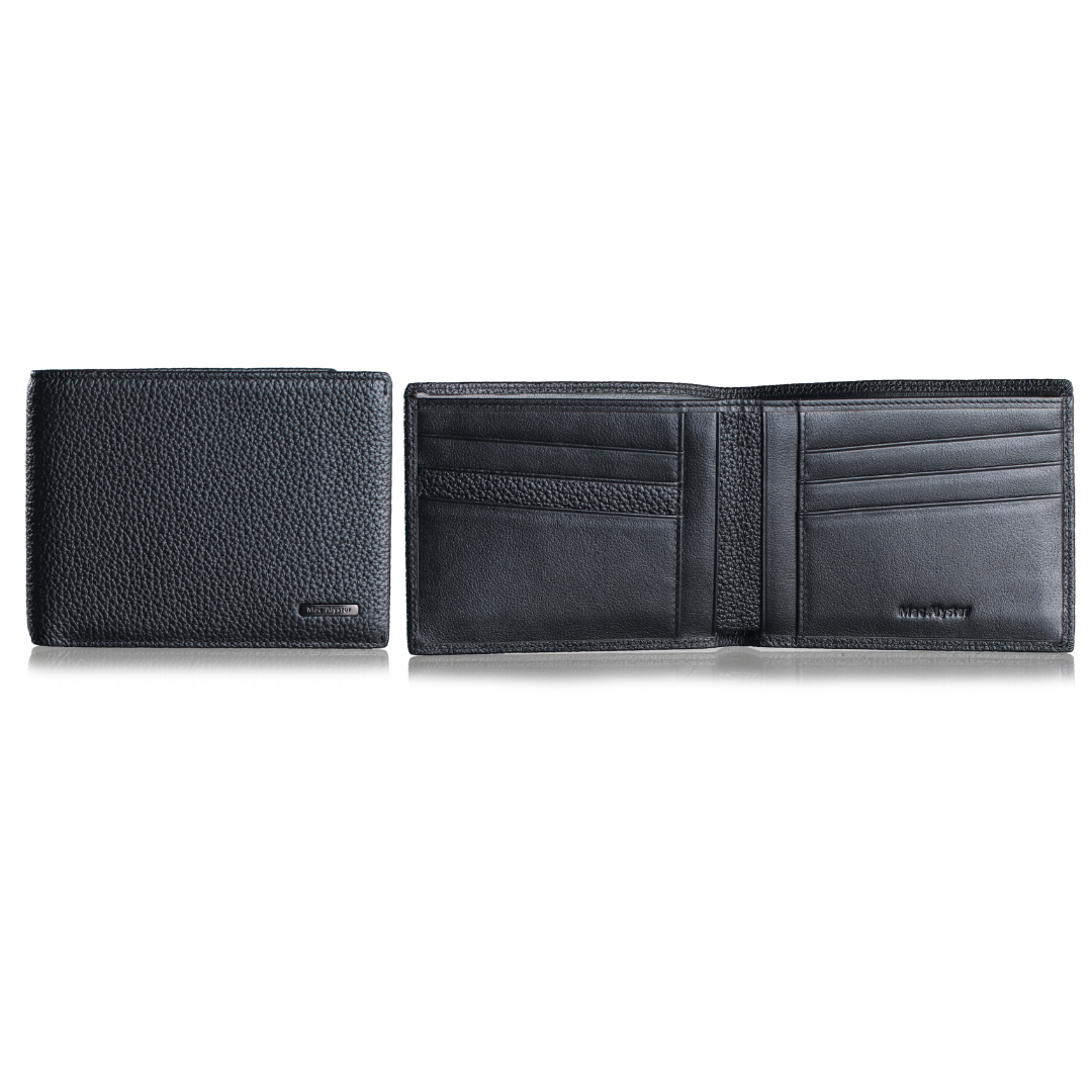 Mac Alyster Premium Portefeuille Italien Noir Fin