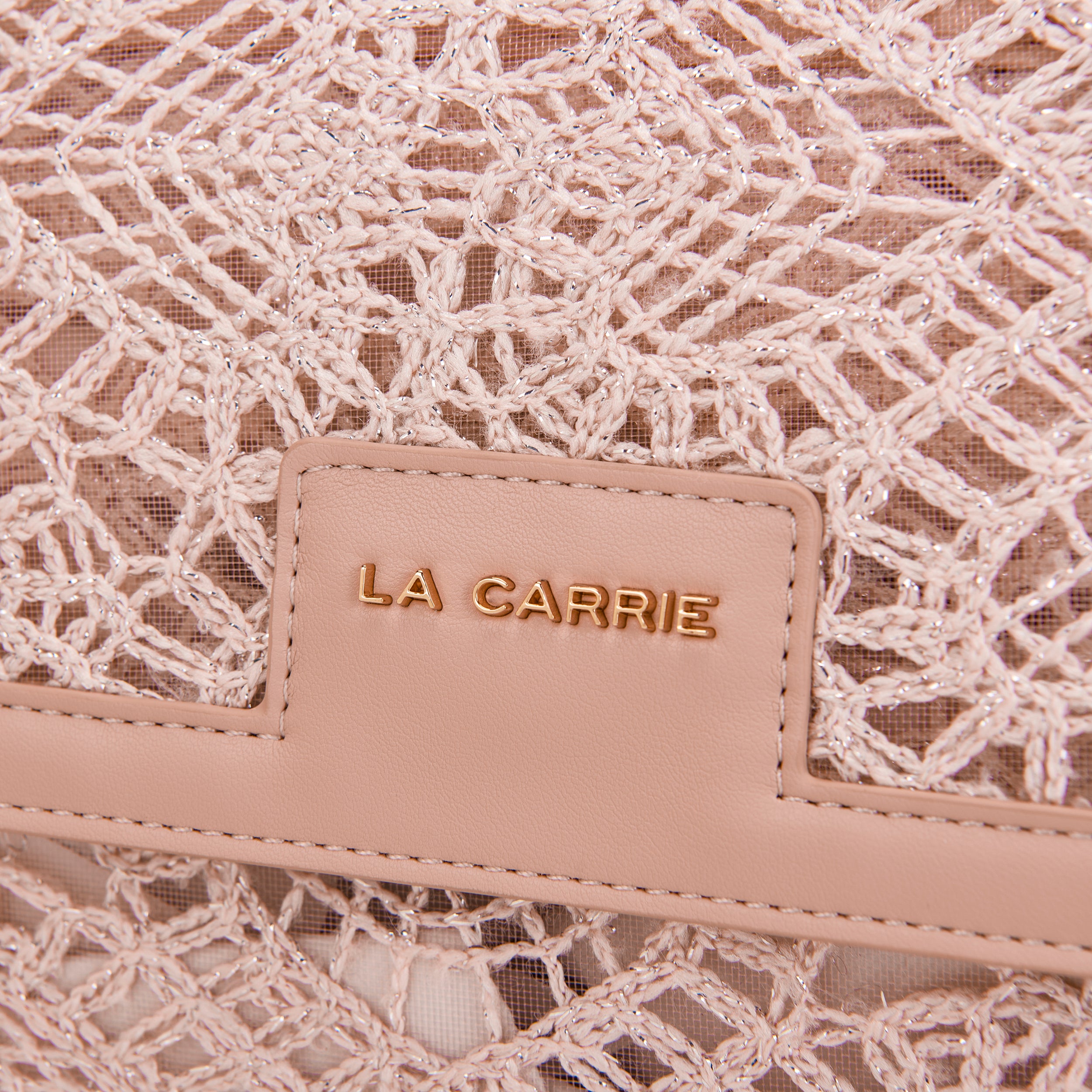 La Carrie Versailles sac à main rose crochet 29,5 cm