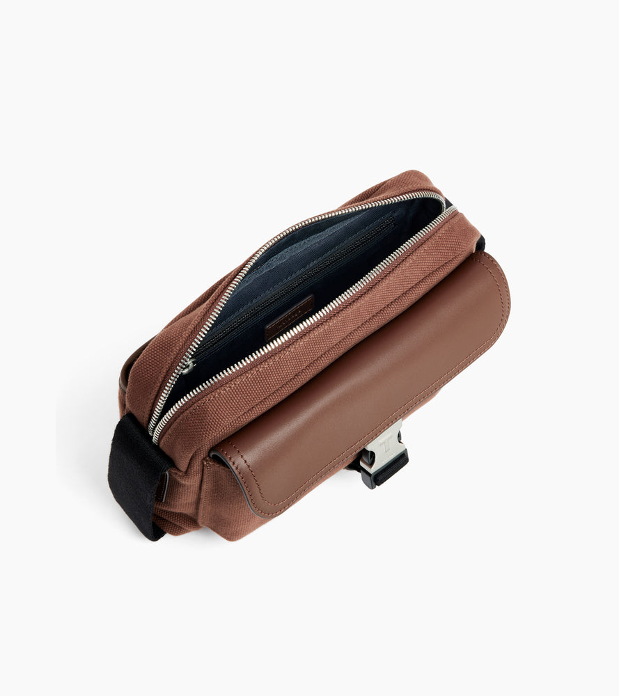 Le Tanneur Maurice petit sac bandoulière toile cuir