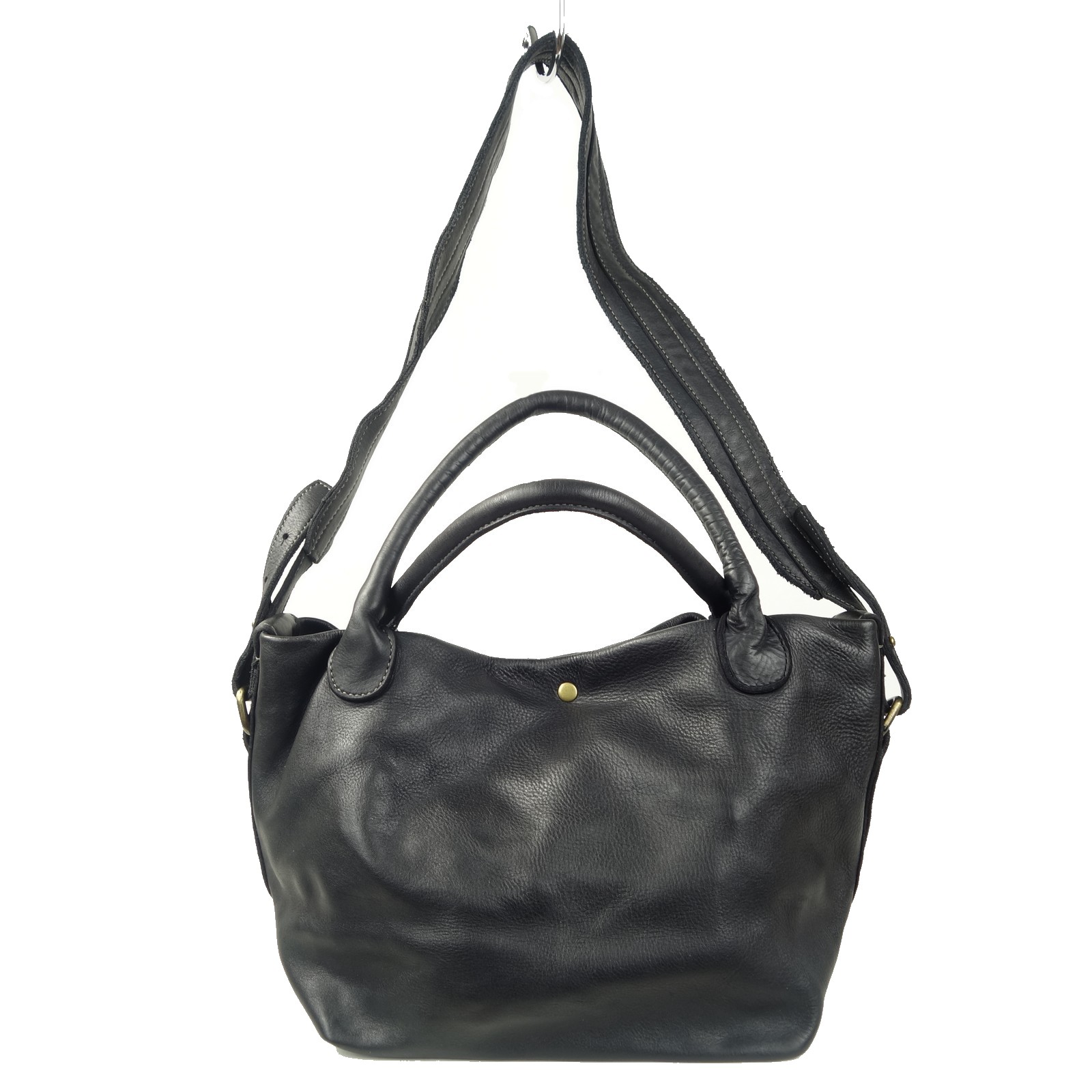 Collection Esprit Cuir Mina sac 2 en 1 cuir noir