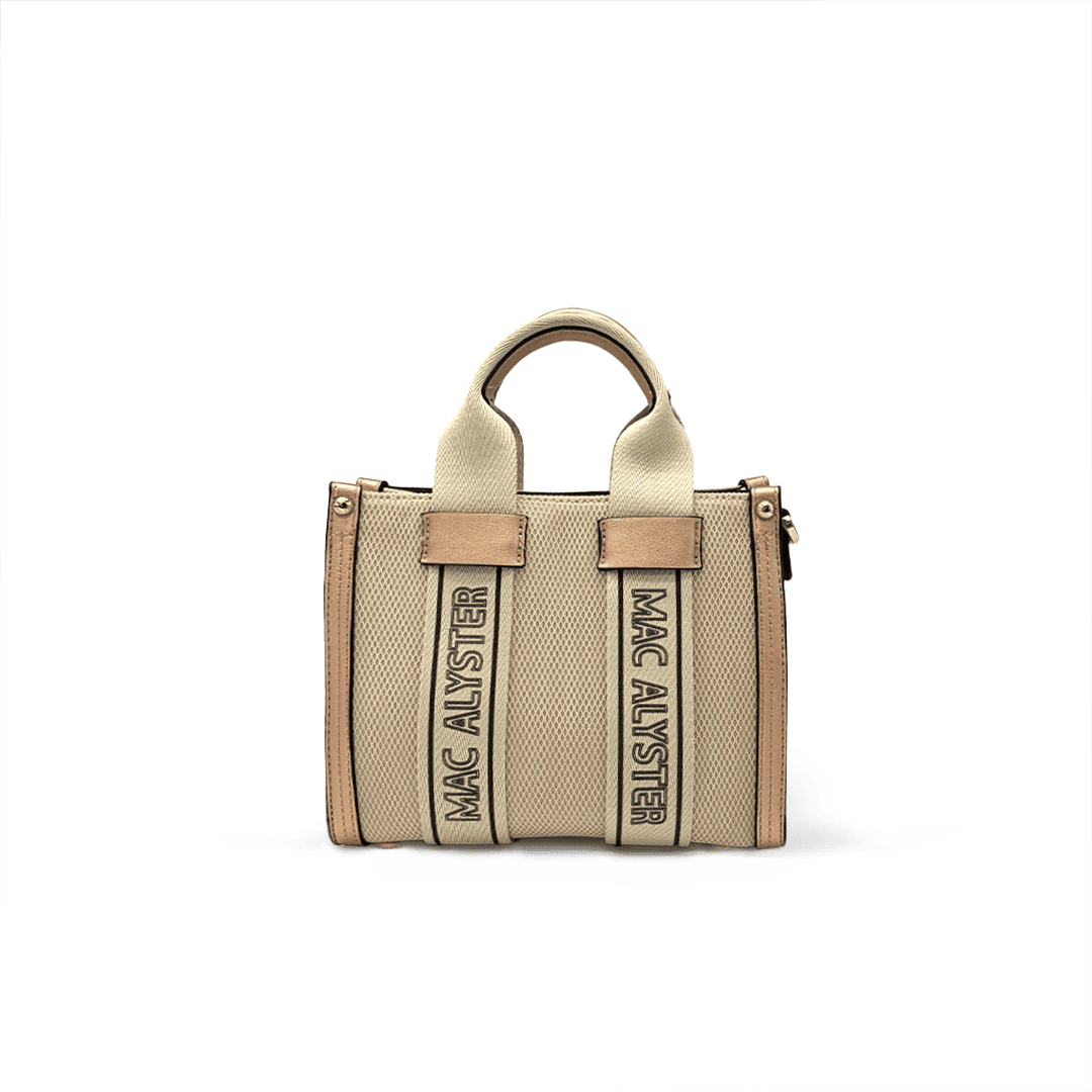 Mac Alyster Miss Clover mini sac Doré tissu 20x9x17cm