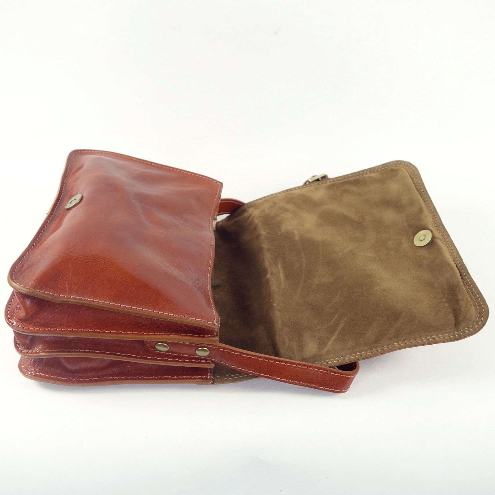 Collection Esprit Cuir CONNIE sac bandoulière cuir cognac
